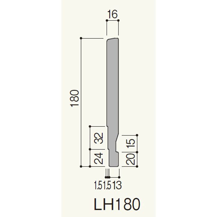 LH18WY セミックス破風板LH180 ホワイトY フクビ化学工業【アウン