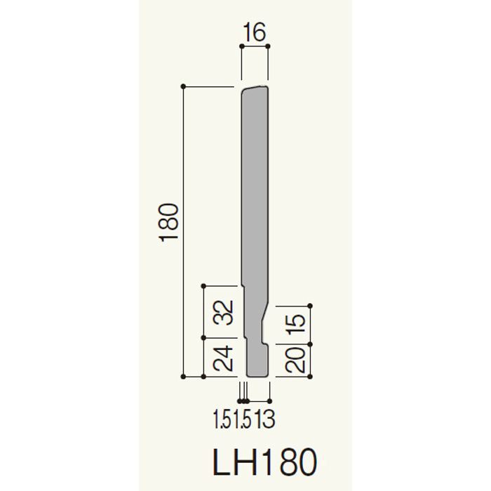 LH18KY セミックス破風板LH180 ブラックY