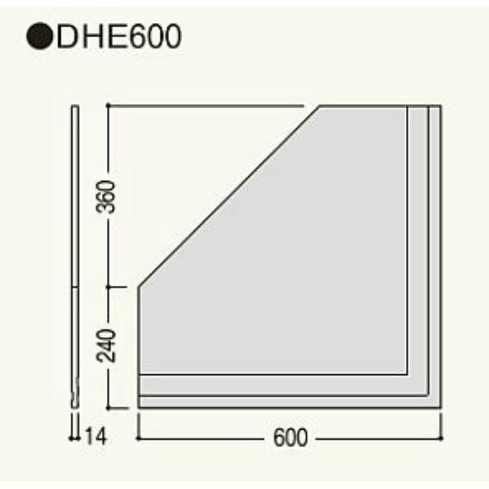 DHE60WS セミックス破風納め フリータイプDHE600 ホワイトS 2枚/ケース
