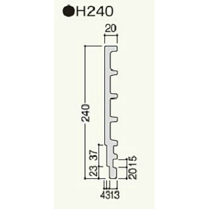 H24B セミックス破風板H240 ブラウン 2本/ケース