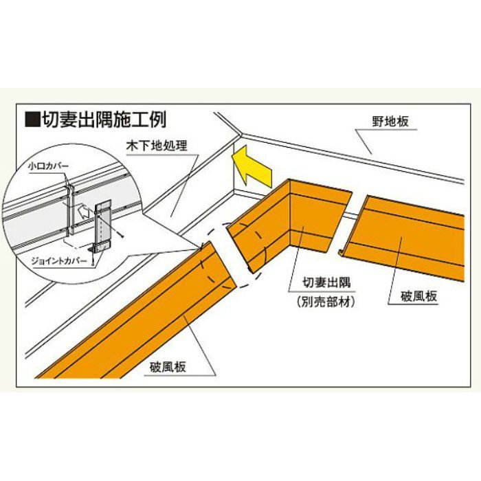 MKD170P コンパルソリー木目破風板A型150 7寸切妻出隅 ピニーマサ 2個/ケース