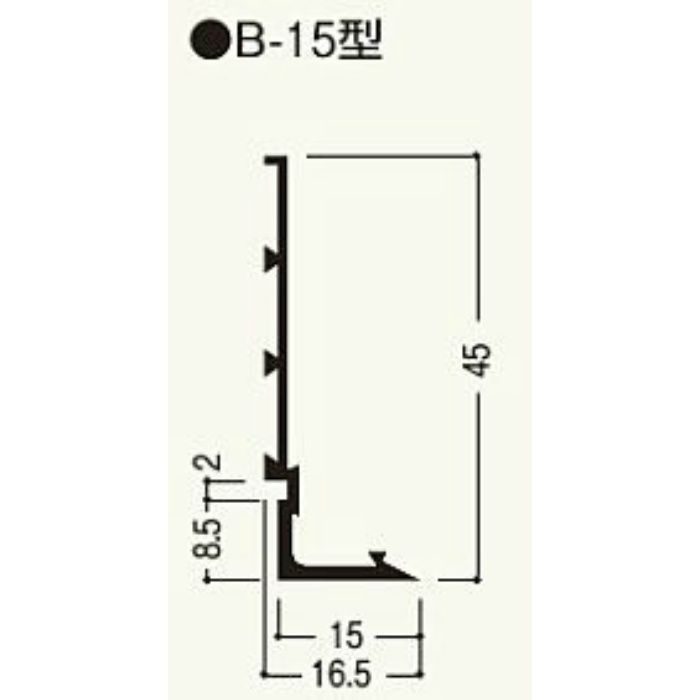WB15-N 水切定木 B-15型 ウスネズミ 100本/ケース