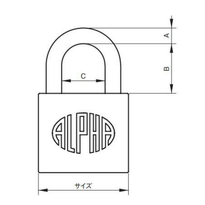 アルファ 南京錠 1000-60 6個/ケース