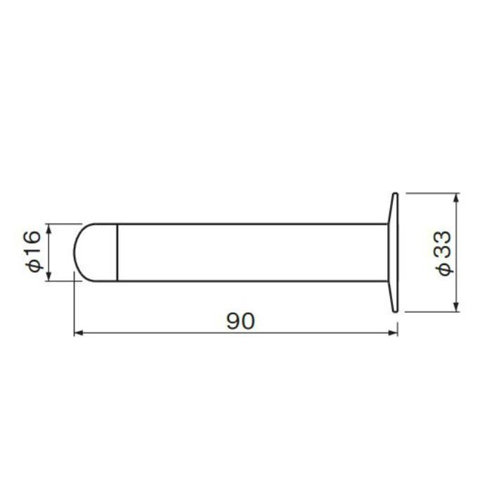 パワーキャノン戸当り 90 RB-43 ホワイトブロンズ