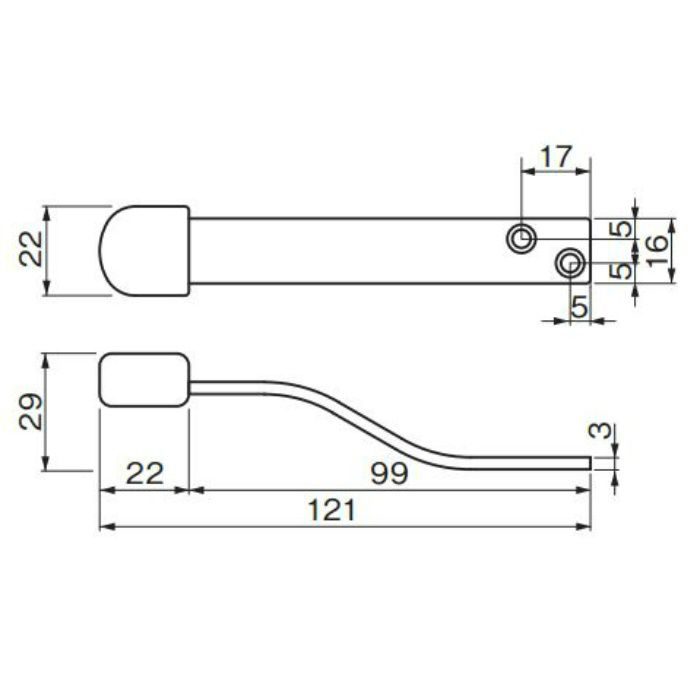 ステンS型上框戸当り AG RS-11 アンティックゴールド