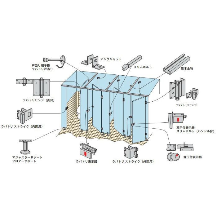 ステンフック付戸当り HL RS-9