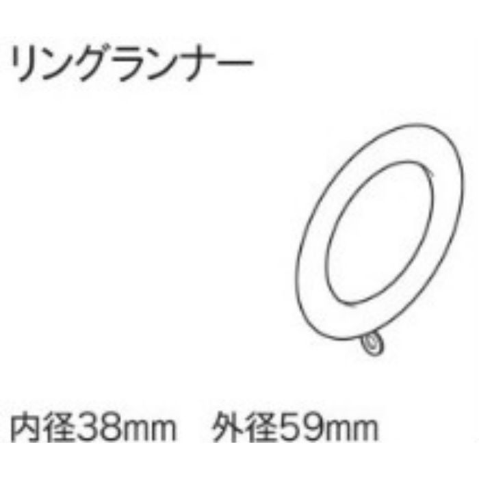 627434 ウッディ28 リングランナー ダークマホガニー 6個/袋