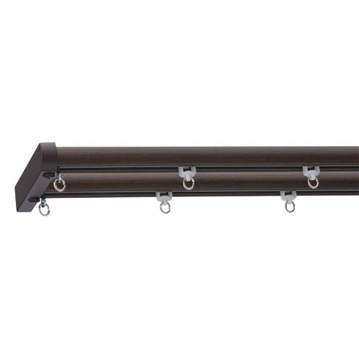 795744 ネクスティ Mセット天井付 ダークマホガニー ダブル1.82m 【セット品】