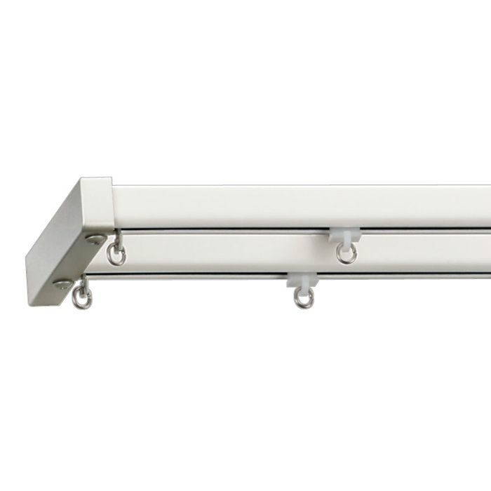 755533 エリート Mセット天井付（パールベージュ） プレーンホワイト ダブル1.82m 【セット品】
