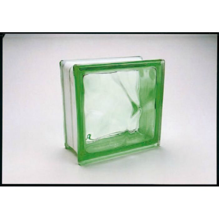 ガラスブロック ウェーブ95 グリーン 6個/ケース
