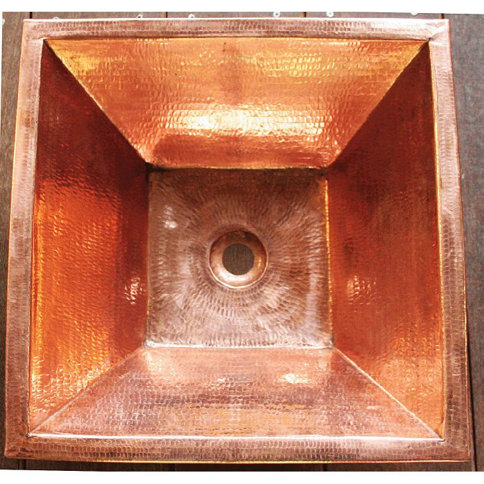 銅製洗面ボウル 角型