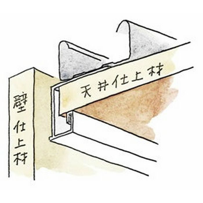 ？型見切縁 ビニール 見切 PLM-10 ホワイト 2m  36197
