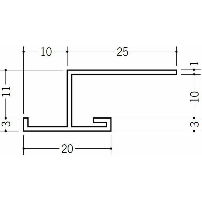 型見切縁 ビニール JH-10 ホワイト 2m 34142【当日出荷】 創建【アウン