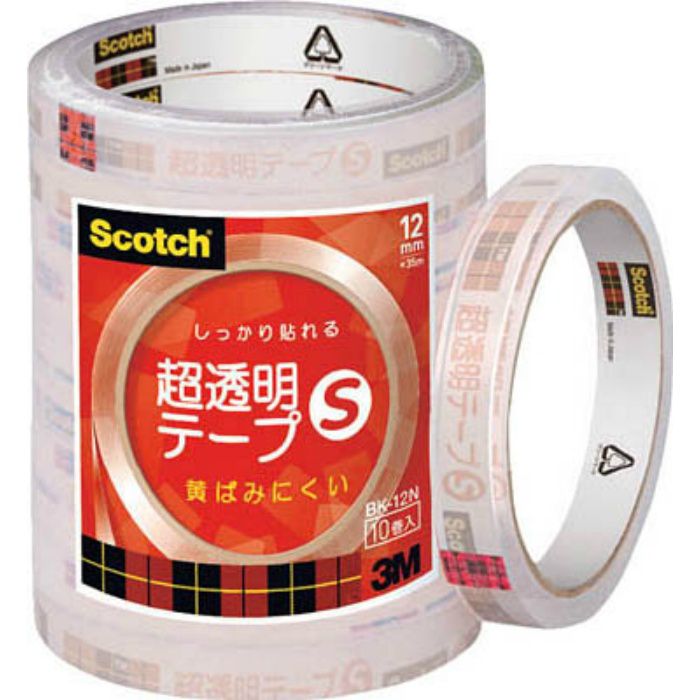 スコッチ 超透明テープS 12mmX35m 10巻入シュリンクパック