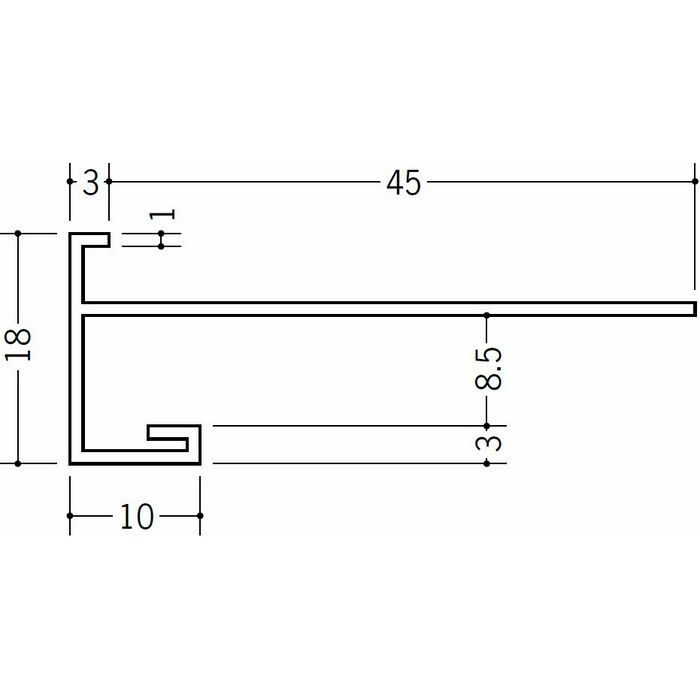 下がり壁用見切縁 ビニール 見切 CX-80F ホワイト 2m 31064【当日出荷】 創建【アウンワークス通販】