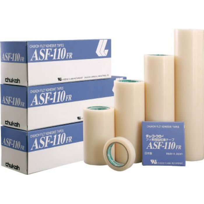 ASF110FR08X100 フッ素樹脂(テフロンPTFE製)粘着テープ ASF110FR 0.08t×100w×10m
