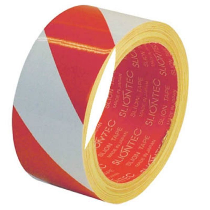 965100RW0090X10 危険表示用反射テープ 90mm×10m(赤/白)
