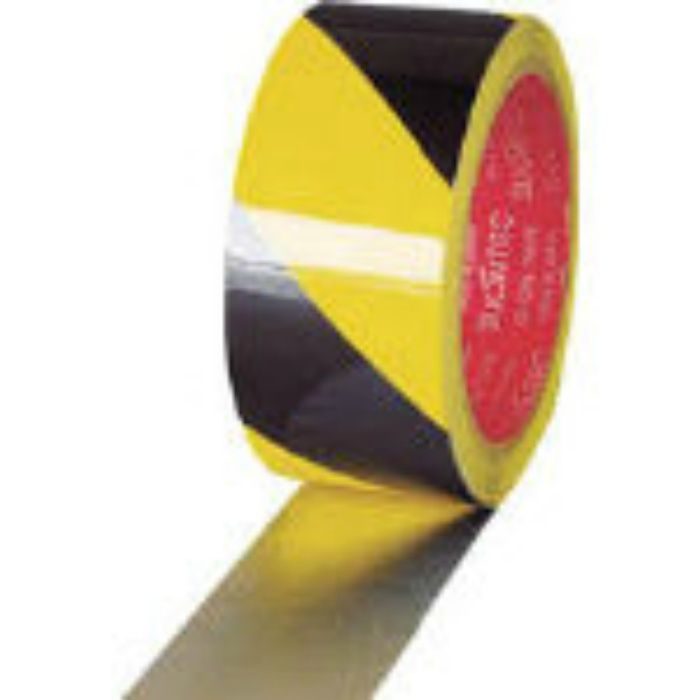 9652010045X10 危険表示用反射テープ 45mm×10m黄/黒