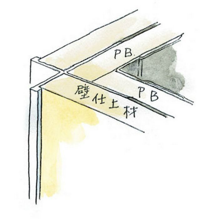 出隅ジョイナー ビニール エックスコーナー6.5 ホワイト 2.7 m  39007-2