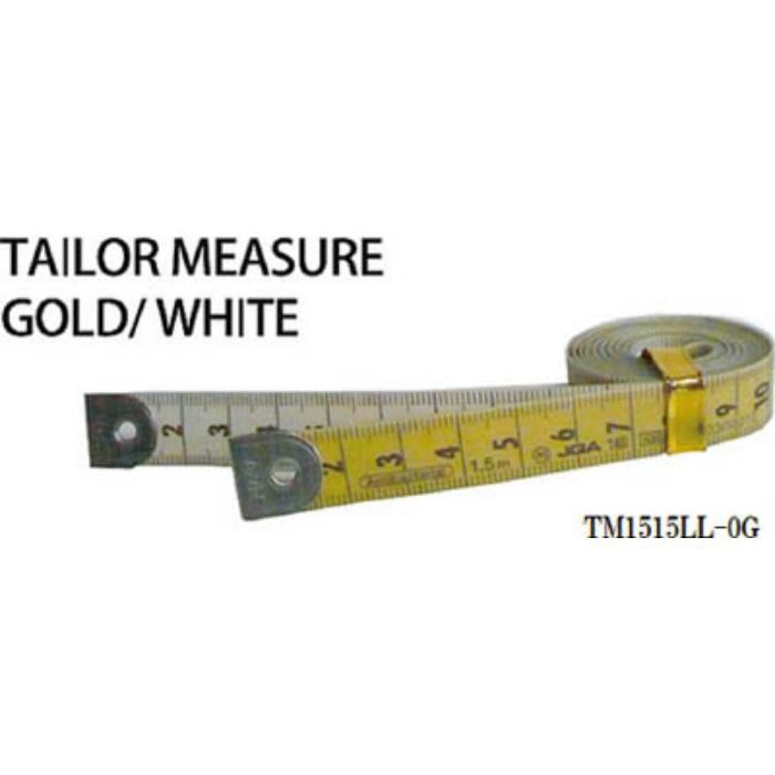TM1515LL0G テーラーメジャー1.5m 0点 白/ゴールド