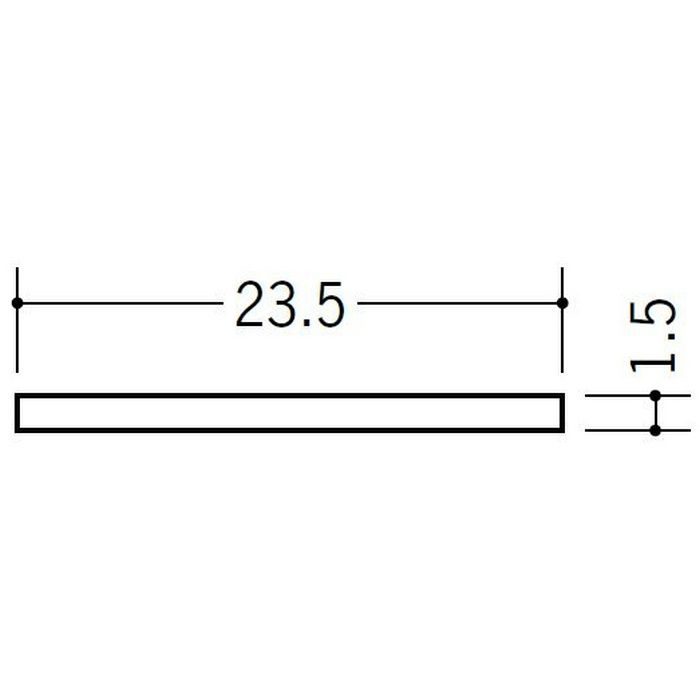 平角（フラットバー） ビニール 1.5×23.5 ホワイト 2m  36054【セール開催中】