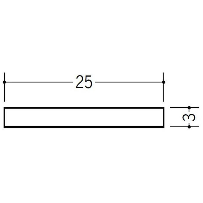 平角（フラットバー） ビニール 3×25 ホワイト 2m  38046